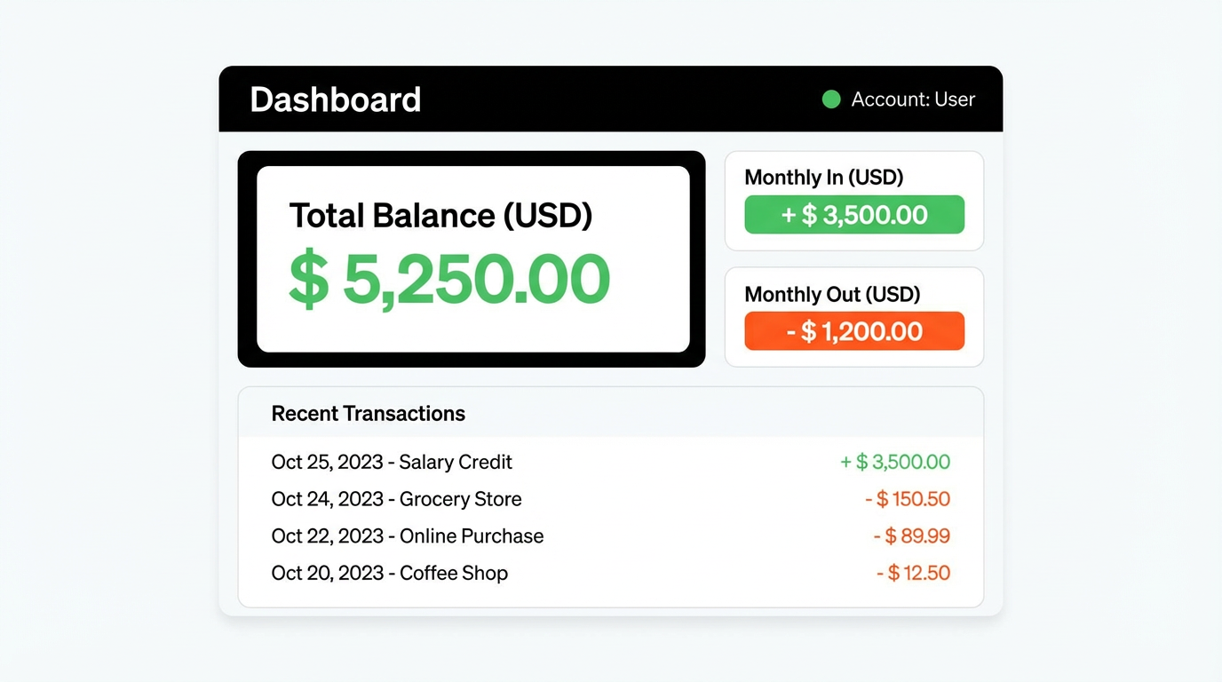 WINNZ dashboard showing balance and transactions